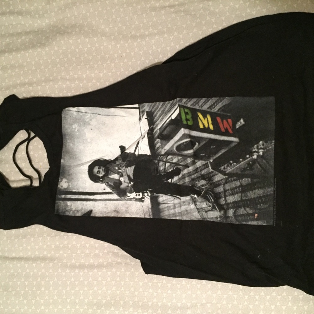 Bob Marley Black Slashed Tank